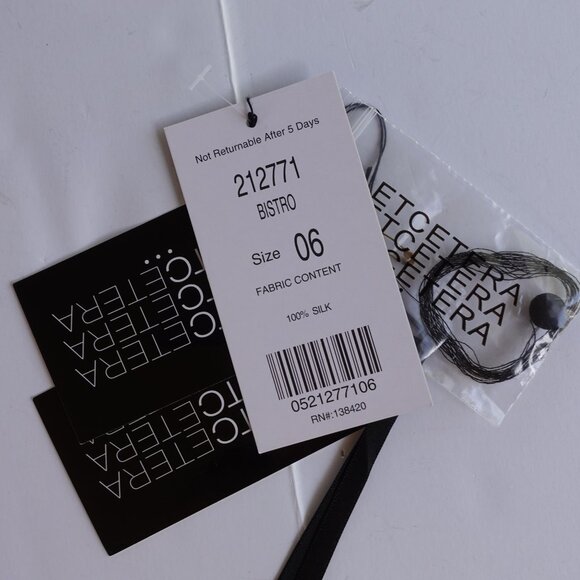 Silk Sleeveless Slip Style Tunic Mandela Print Sz 6 NWT Etcetera Bistro - Picture 7 of 7